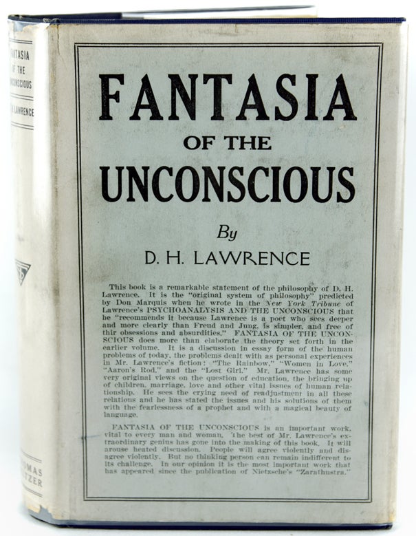 Item #17771 Fantasia of the Unconscious. D. H. Lawrence.