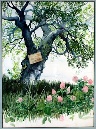 Item #21112 Watercolor painting of a tree. Sarah Chamberlain