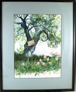 Watercolor painting of a tree.