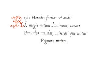 In Die Festo Natalis, Et Circuncisionis Christi, Sapphicum Alphabeticum.
