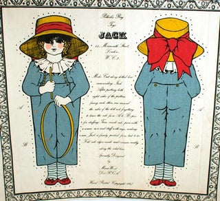 Two Uncut Cloth "Rag Toys": Little Lizzie and Jack.