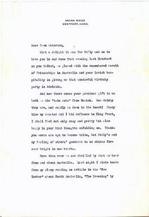 Item #24182 Typed Letters, signed. Helen Keller
