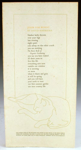 Item #24371 Poem for Nonny. David Kherdian.