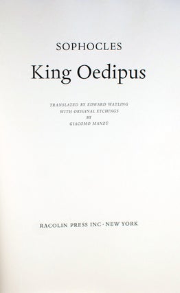 King Oedipus.