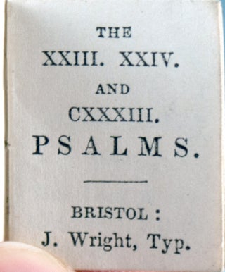 Item #26841 The XXIII, XXIV, and CXXXIII Psalms