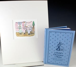 Watercolor illustration for A Child's Christmas in Wales.
