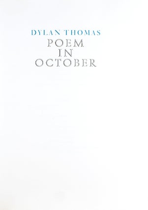 Poem in October.