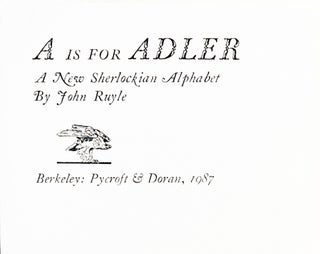 A is for Adler: A New Sherlockian Alphabet.