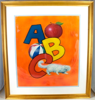 Painting of the ABCs and a cat.