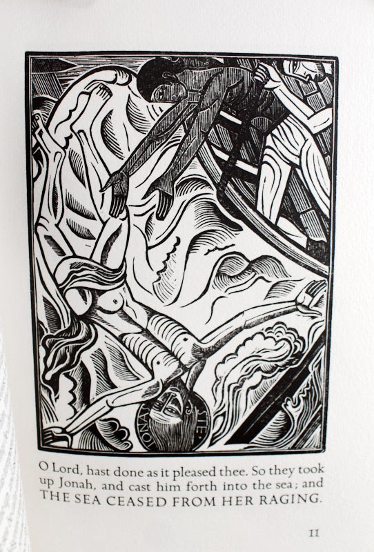 Item #27903 The Book of Jonah. Together with: thirteen wood engravings by David Jones for the book.