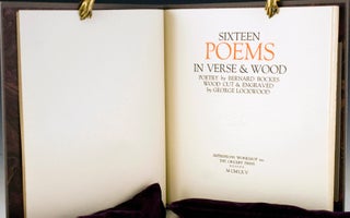 Sixteen Poems in Verse and Wood.