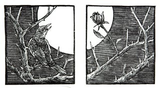 Woodcuts for the Nightingale and the Rose, published by the Rebecca Press.