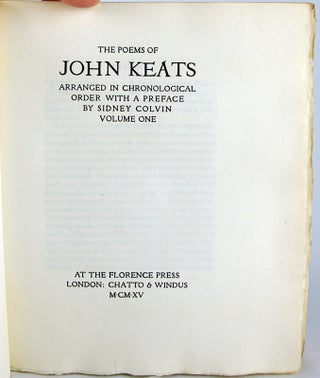 The Poems of John Keats.
