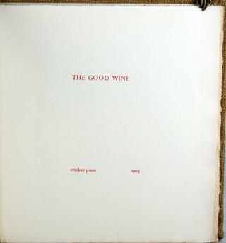 The Good Wine.