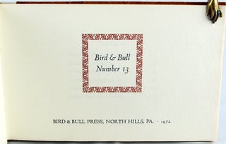 Bird & Bull Number 13.