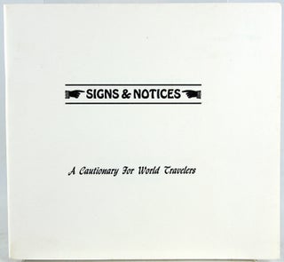 Item #29334 Signs & Notices. Robert M. Jones