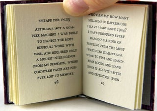 No. V-109: The Biography of a Printing Press.