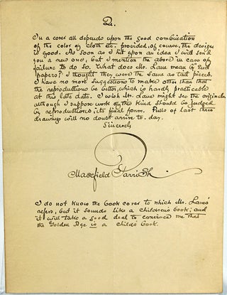 Autograph letter, signed to Mr. Thompson, August 15, 1899.