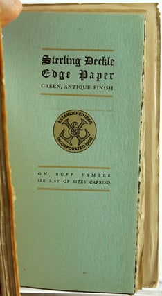 Specimens of Fine Book Papers.