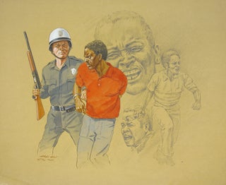 Four marketing illustrations of 1970s cultural protest.