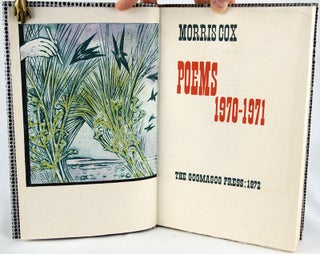 Item #30294 Poems, 1970-1971. Morris Cox