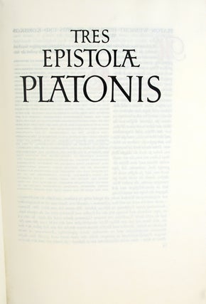 Tres Epistolae Platonis.