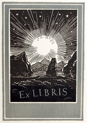 Item #30783 A Bookplate by Rockwell Kent for Antioch Bookplate Co