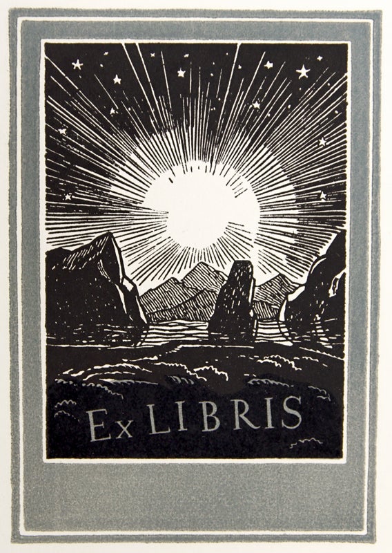 Item #30783 A Bookplate by Rockwell Kent for Antioch Bookplate Co.