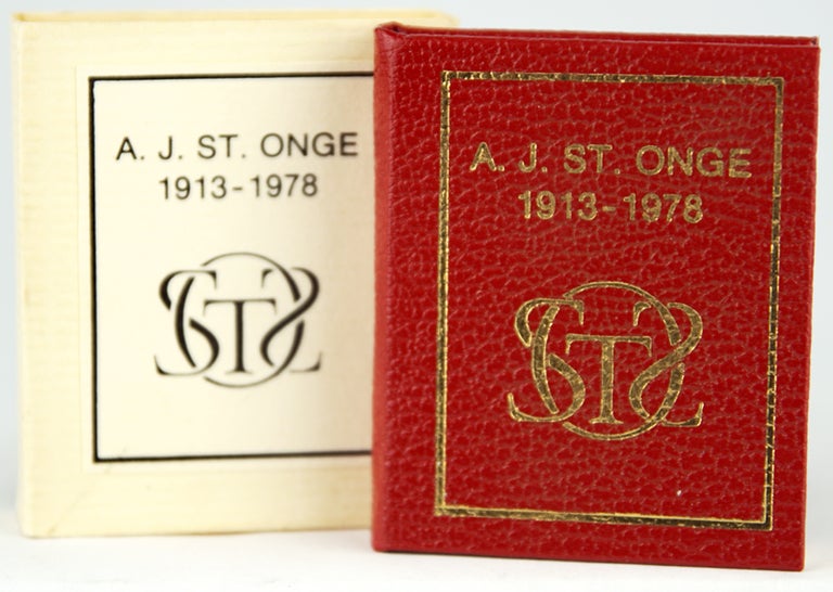 Item #30858 Bibliomidgets of Achille J. St. Onge: A Memorial and a Bibliography. Robert E. Massmann.