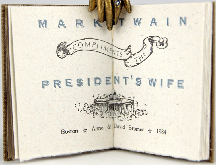 Item #30892 Mark Twain Compliments The President's Wife. Samuel Clemens.