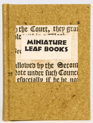 Miniature Leaf Books.
