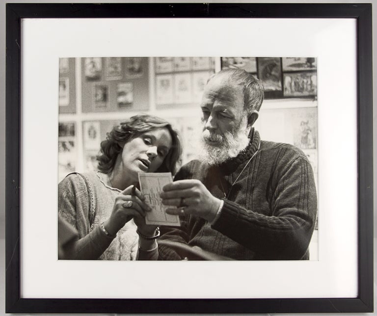 Item #31043 Photograph of Edward Gorey with Tammy Grimes at Gotham Book Mart.