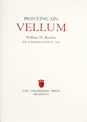 Printing on Vellum.