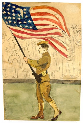 Item #31227 World War I-era childhood watercolor by Lynd Ward