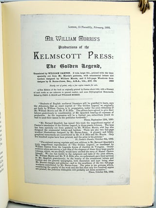 The Kelmscott Press Golden Legend: A Documentary History of Its Production Together with a Leaf from the Kelmscott Edition.