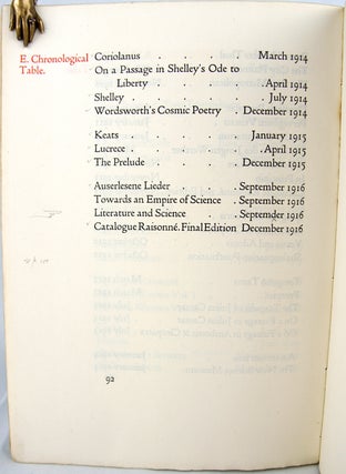 Catalogue Raisonné of Books Printed & Published at the Doves Press, 1900-1916.