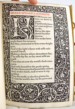 The Poems of William Shakespeare, Printed after the Original Copies of Venus and Adonis, 1593. The Rape of Lucrece, 1594. Sonnets, 1609. The Lover's Complaint.