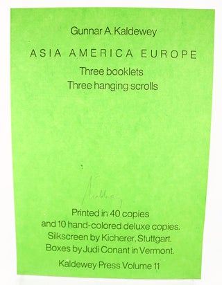 Asia America Europe, by Gunnar Kaldewey.