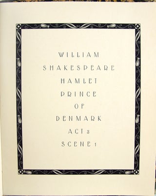Hamlet, Prince of Denmark. Act 3, Scene 1.