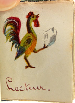 [Handmade juvenile library with early color stipple engravings].