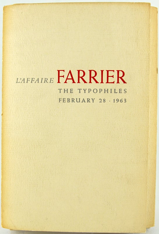 Item #31730 L'Affaire Farrier.