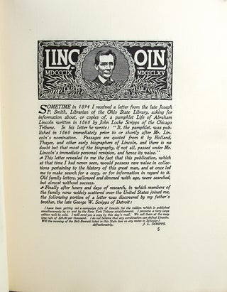 The First Published Life of Abraham Lincoln.
