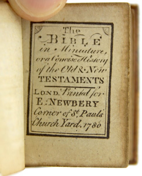 Item #31818 The Bible in Miniature, or a Concise History of the Old & New Testaments.