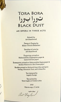 Tora Bora / Black Dust. An Opera in Three Acts.