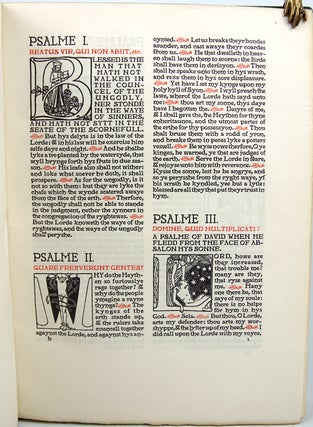 The Psalter or Psalms of David from the Bible of the Archbishop Cranmer.