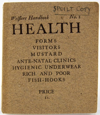 Welfare Handbook No. 1: Health.
