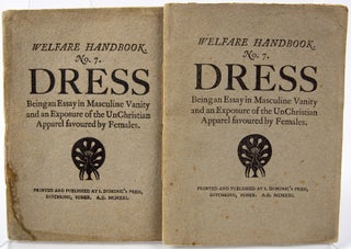 Item #32015 Welfare Handbook No. 7: Dress. With a variant copy of the same