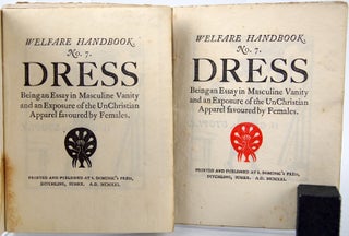Welfare Handbook No. 7: Dress. With a variant copy of the same.