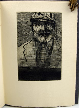Item #32201 Etched Portraits of Ernest Hemingway. Ernest Hemingway