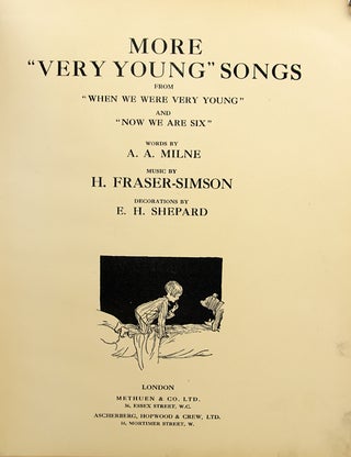 Item #32266 More "Very Young" Songs. A. A. Milne